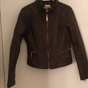 Brown leather jacket